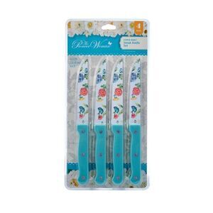 Pioneer Woman Steak Knife Set Blooming Bouquet 4 Piece Set Floral New